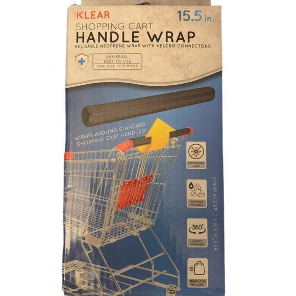 Klear 15.5 Shopping Cart Handle Wrap Cover Black - Buy 4 Items Get 25% Off‎ - Picture 2 of 6